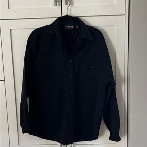Lasha Black Button-Up Shirt